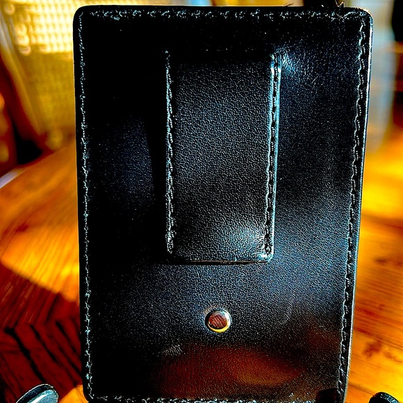 💥💯AuthenticCOACH UnisexBeautiful BlackLeatherMoneyClip&Card CaseGreat Condition. - Picture 3 of 7